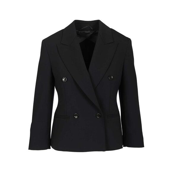 Max Mara Women Wool Canvas Crop Blazer